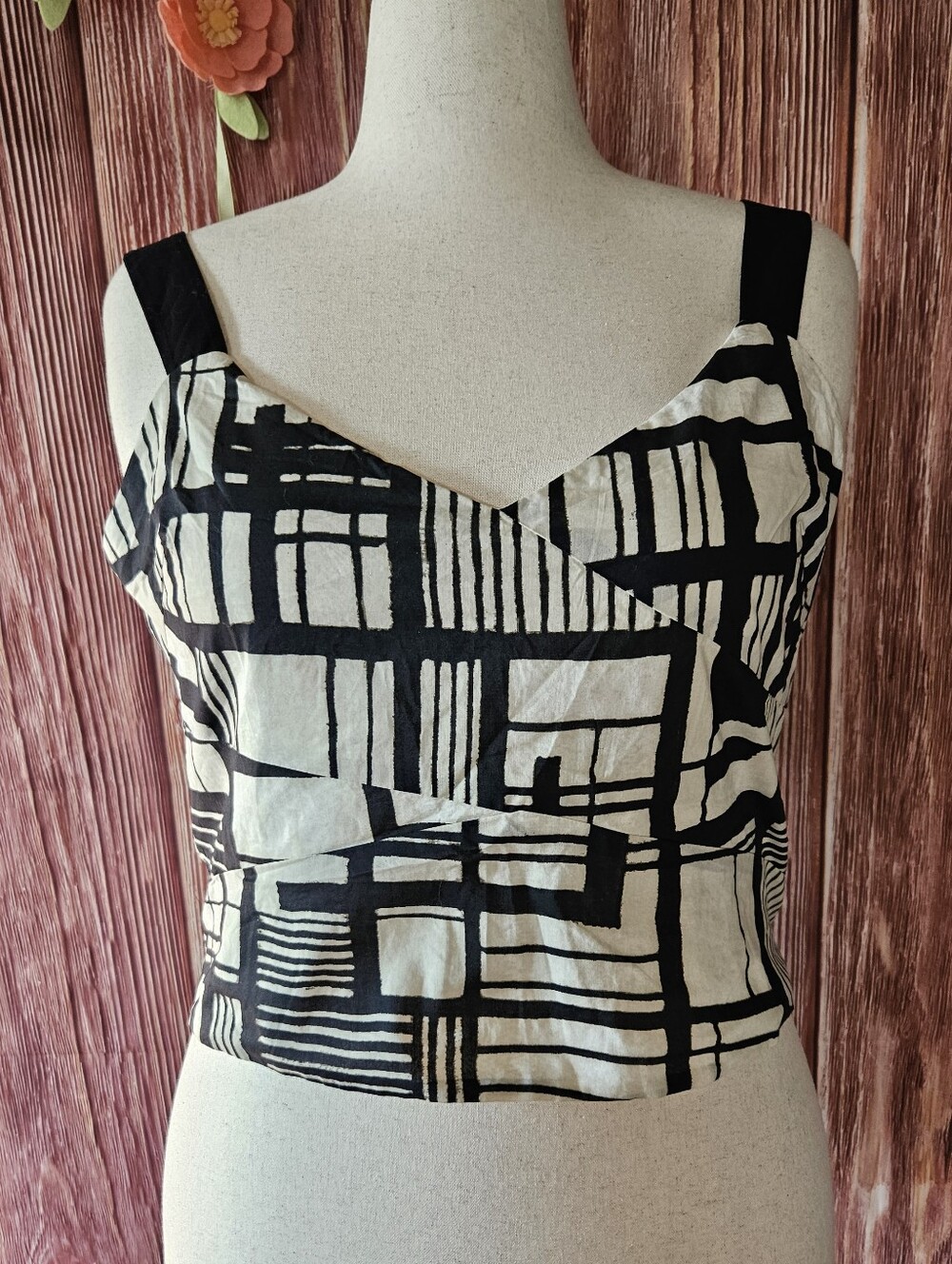 DKNY Cotton Zip Back Cami Top Size XL